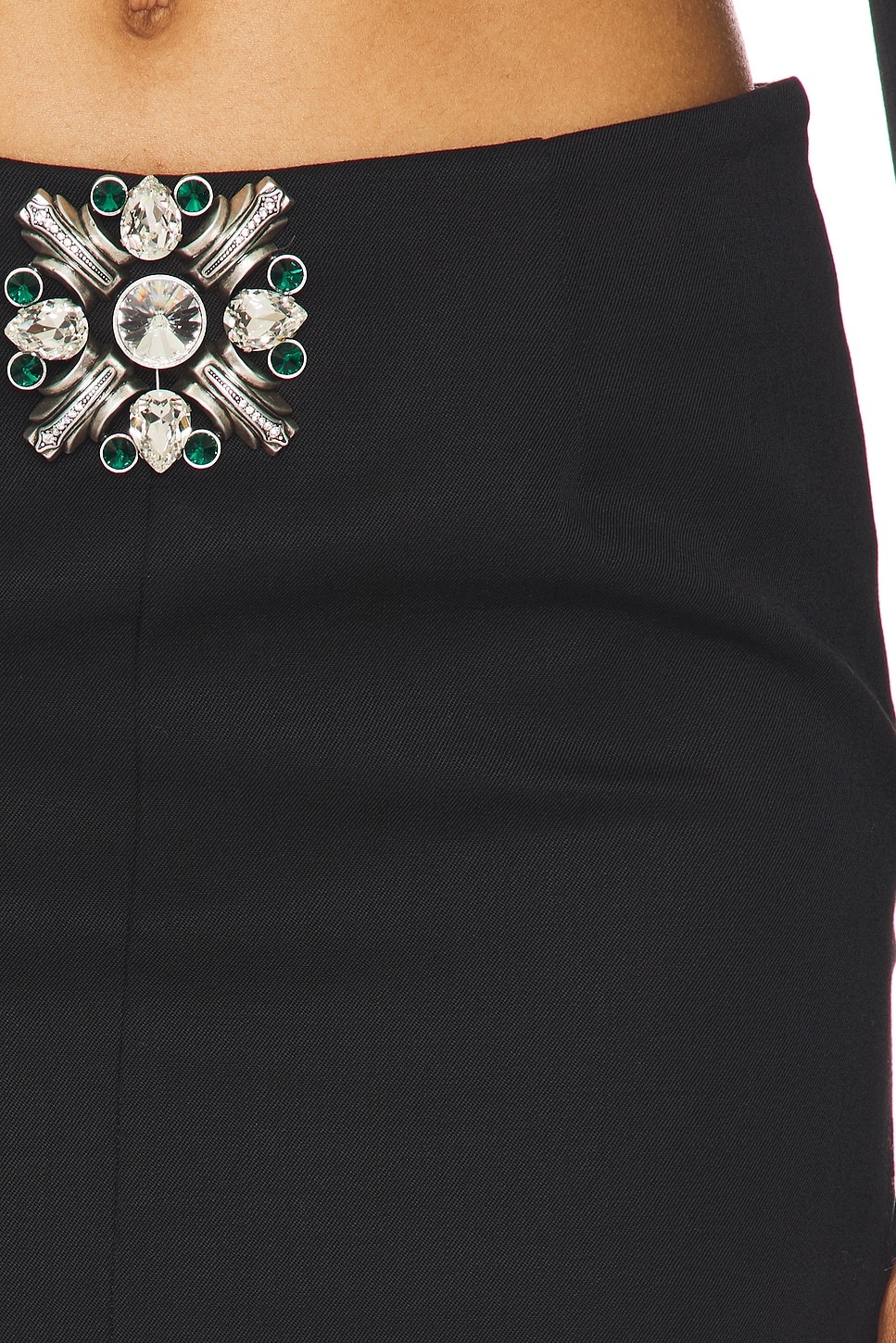 Crystal Brooch Mini Skirt - 6