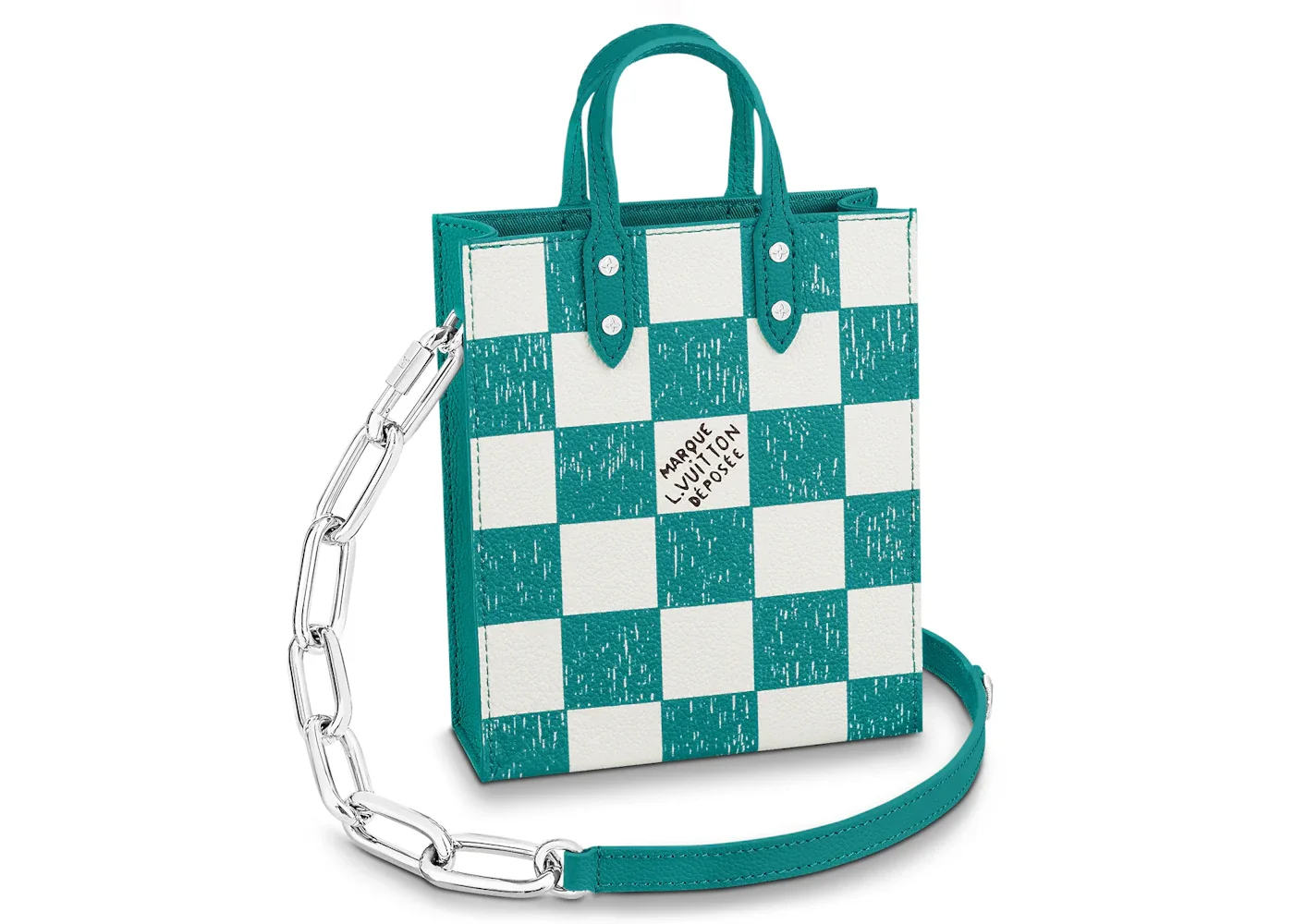 Louis Vuitton Sac Plat XS Graphite Teal Blue - 1