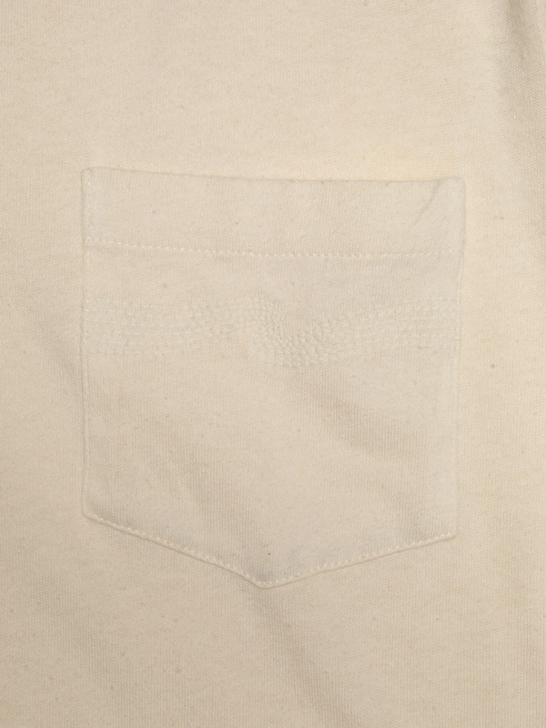 Ricky Embo Pocket T-Shirt Ecru - 4