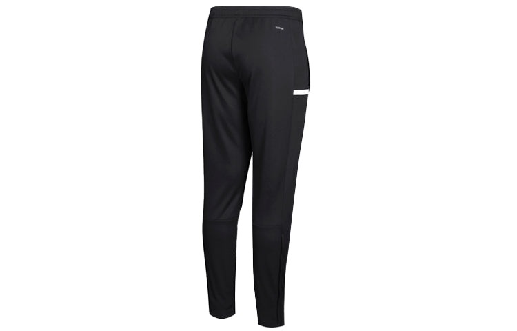 adidas T19 Outdoor Running Casual Sports Knit Long Pants Black DW6862 - 2