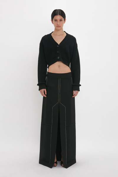 Victoria Beckham Deconstructed Floor-Length Skirt In Black outlook