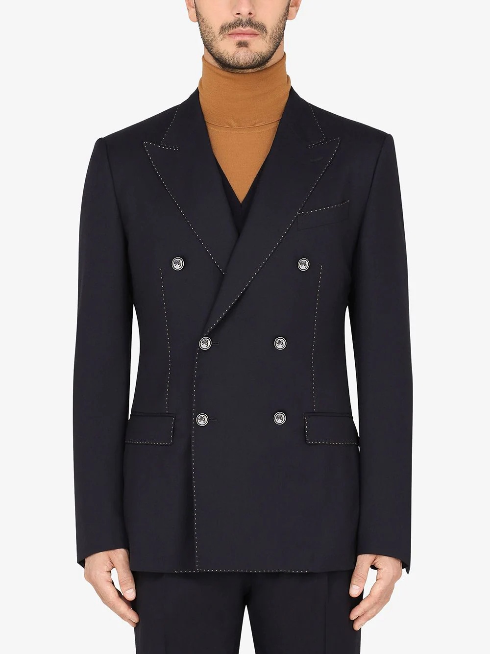 double-breasted cashmere blazer - 3