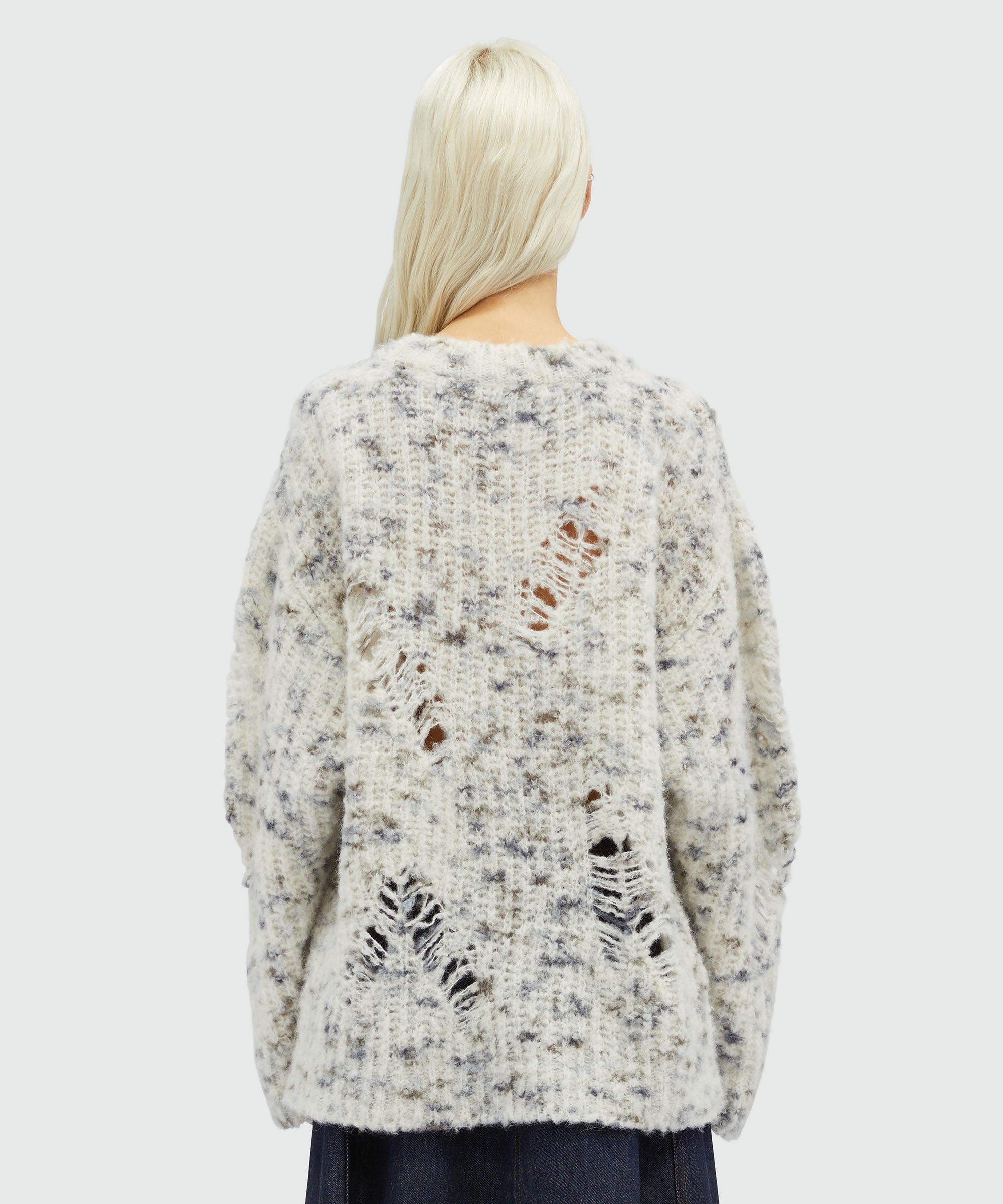 Beige alpaca and wool sweater - 3