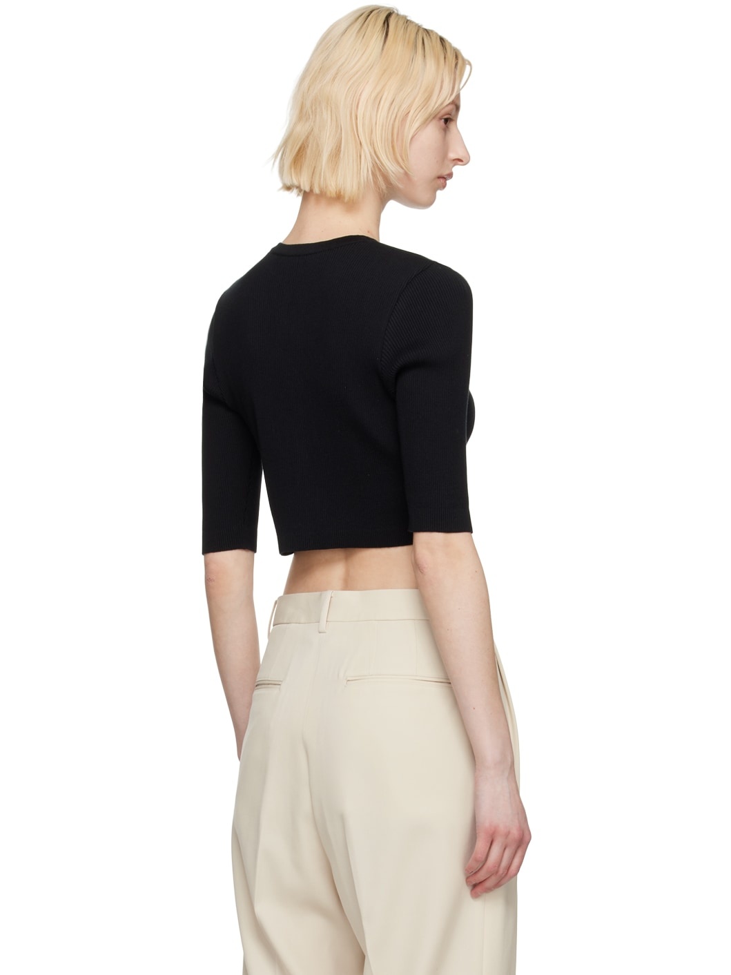 Black Rib Cardigan - 6