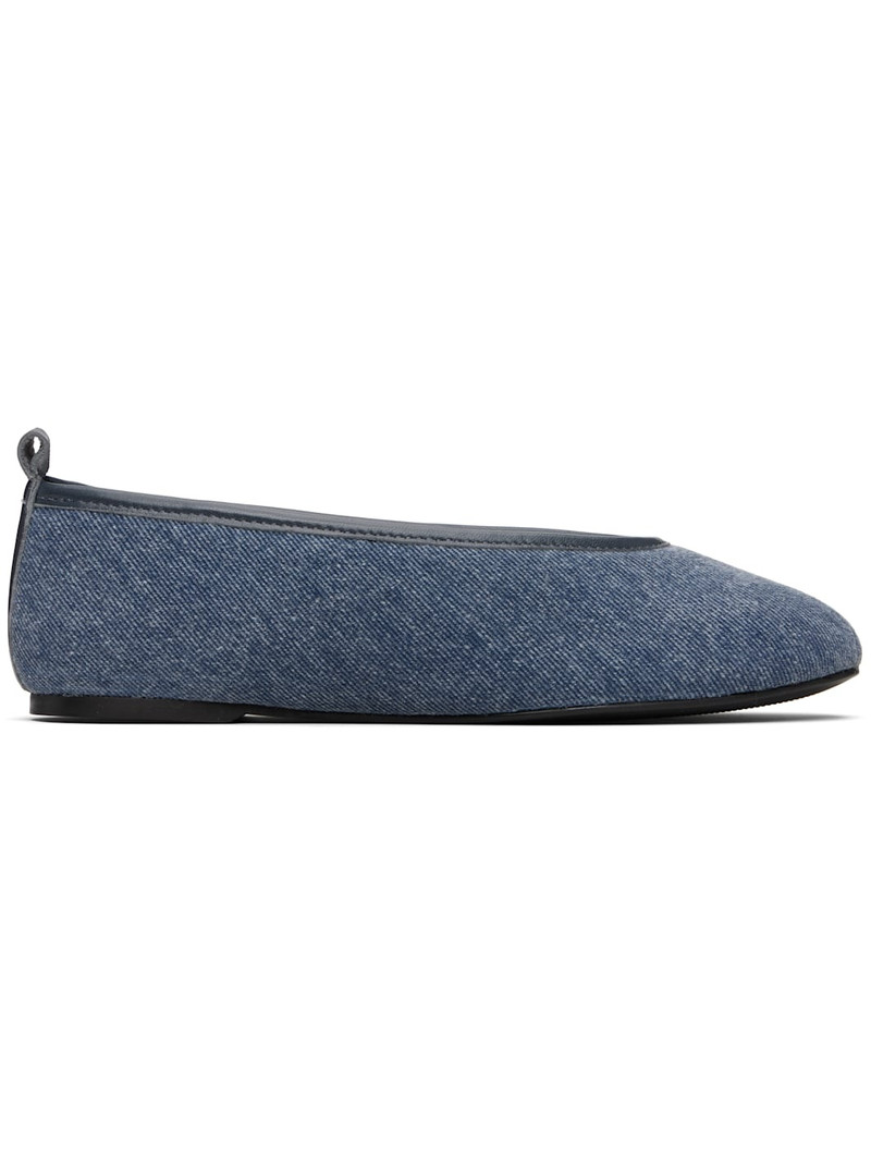 Blue Pili Denim Ballerina Flats 1