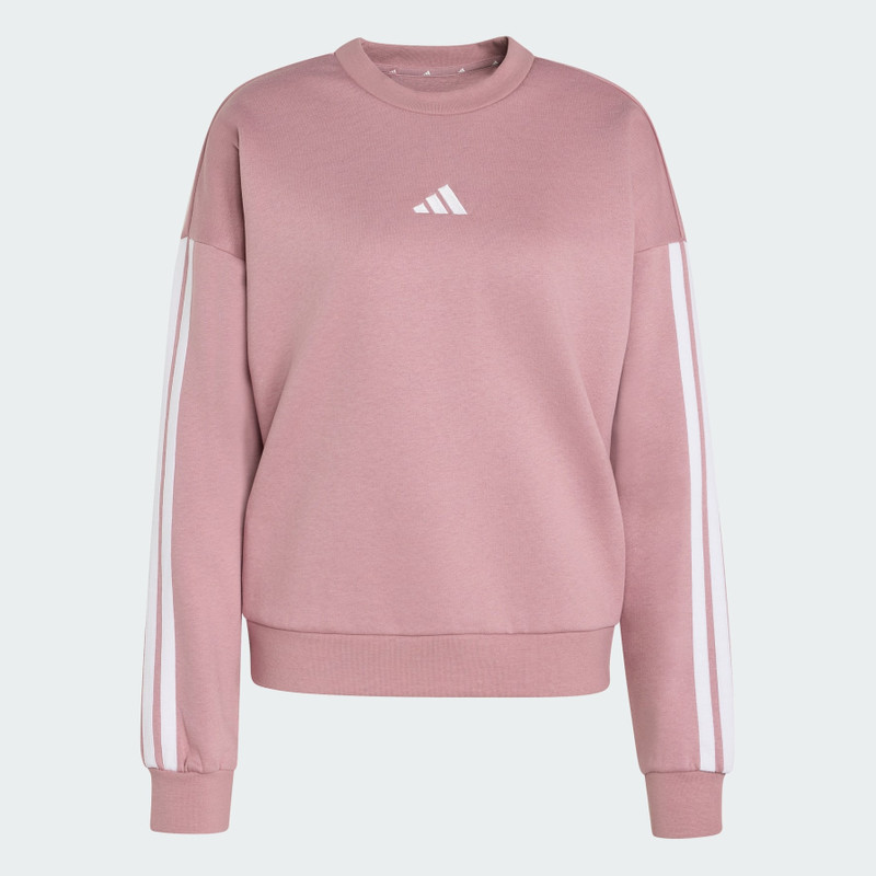 Essentials 3-Stripes Fleece Sweatshirt 1