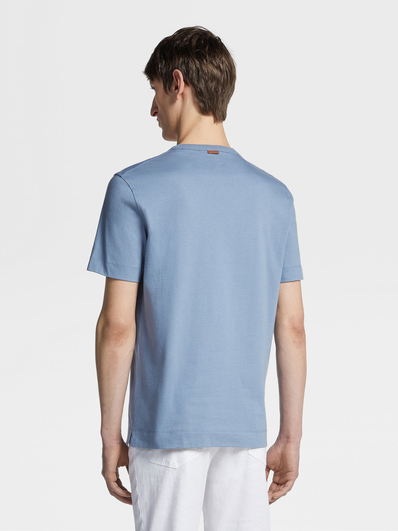 AVIO BLUE COTTON T-SHIRT 3