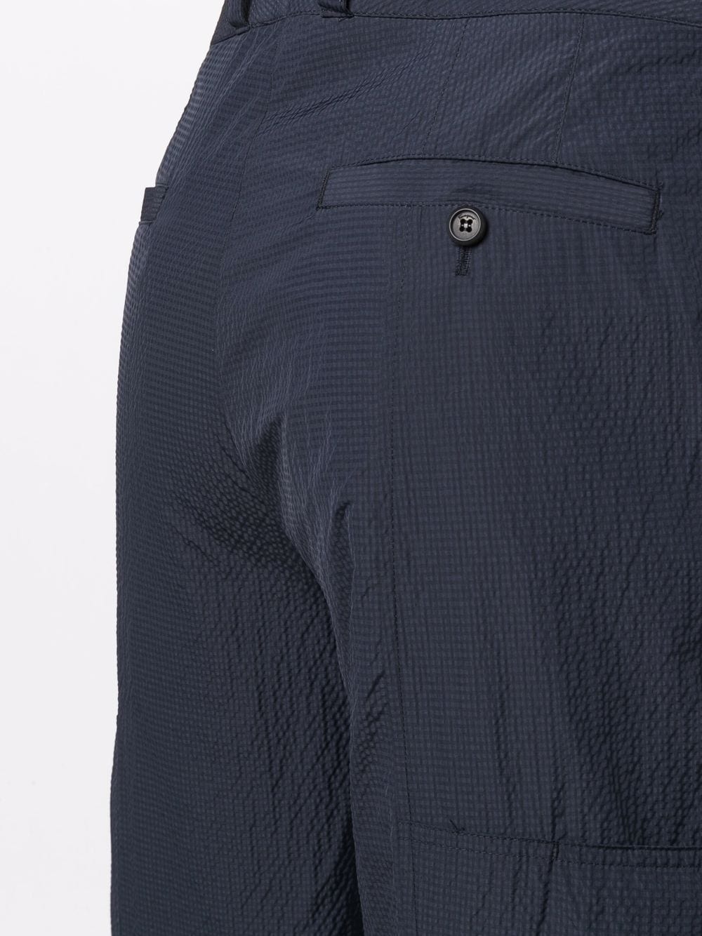 multi-pocket seersucker trousers - 5