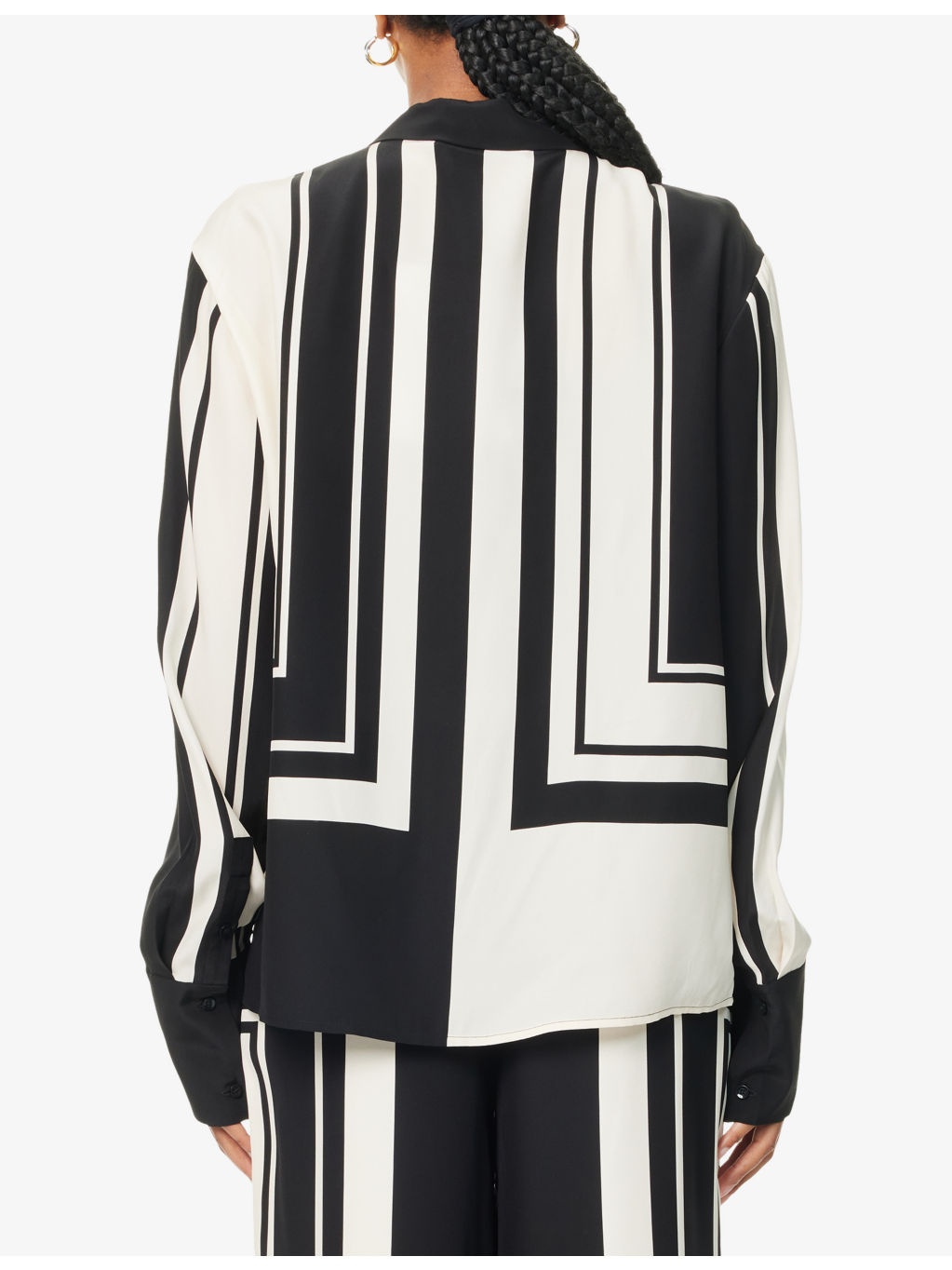 Pietra Geometric-Print Silk Shirt - 4