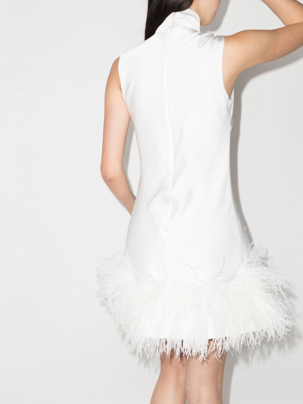 Umiko feather-trimmed mini dress - 3