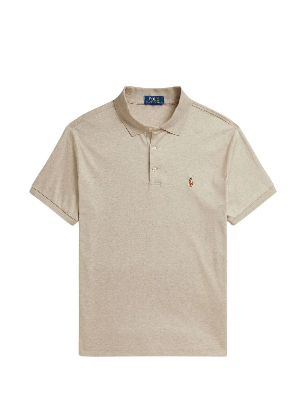 heather logo polo shirt - 1