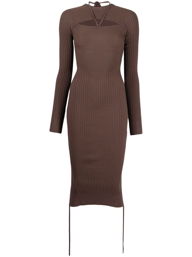 cut-out fitted knitted dress 1