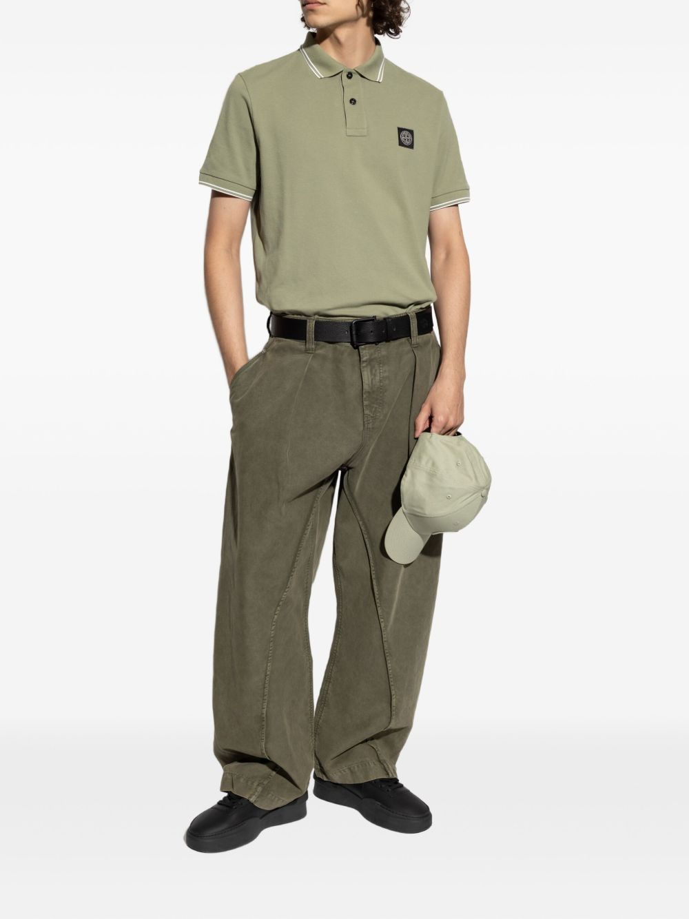 logo-patch tipped polo shirt - 2