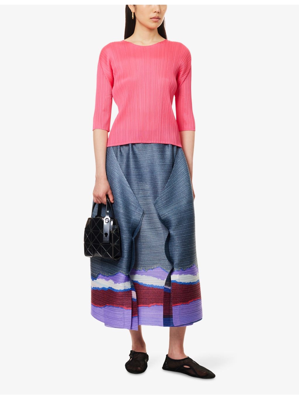 Grainy Colours Knitted Midi Skirt - 2