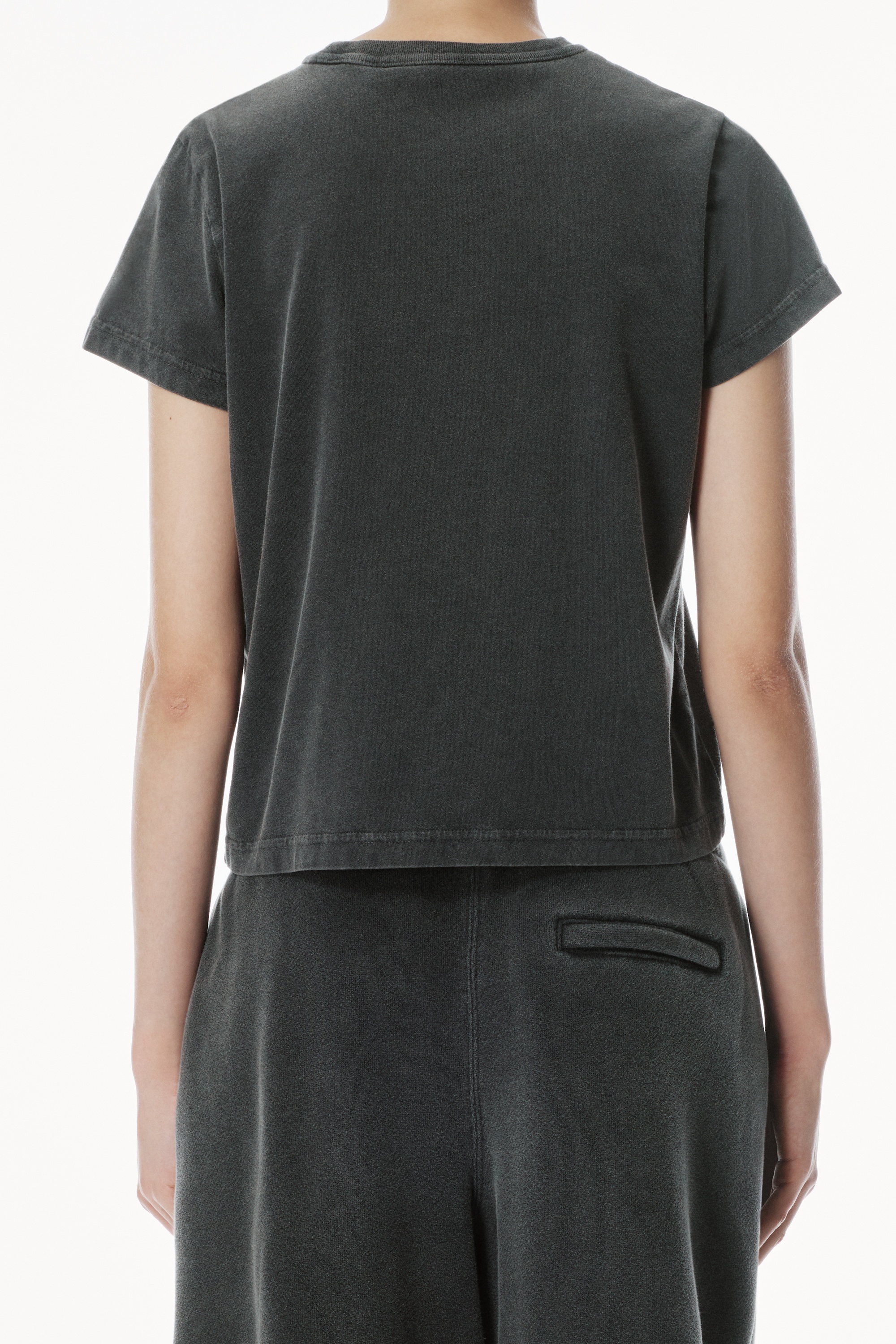 Distressed Logo Shrunken Cotton Tee - 3