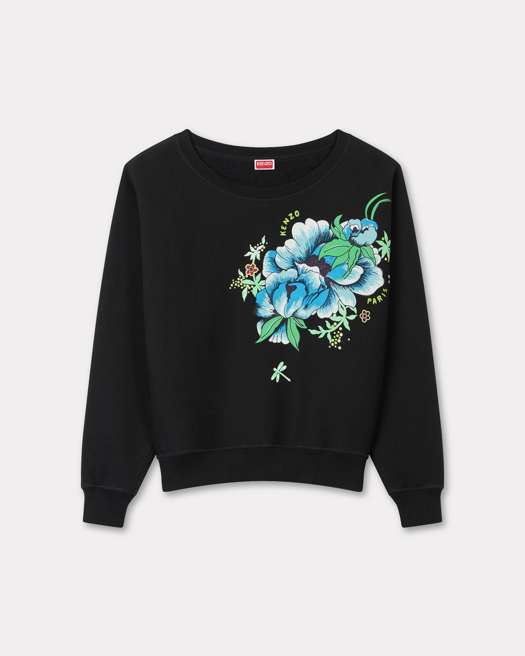 'KENZO Peonies' batwing sweatshirt in cotton - 1