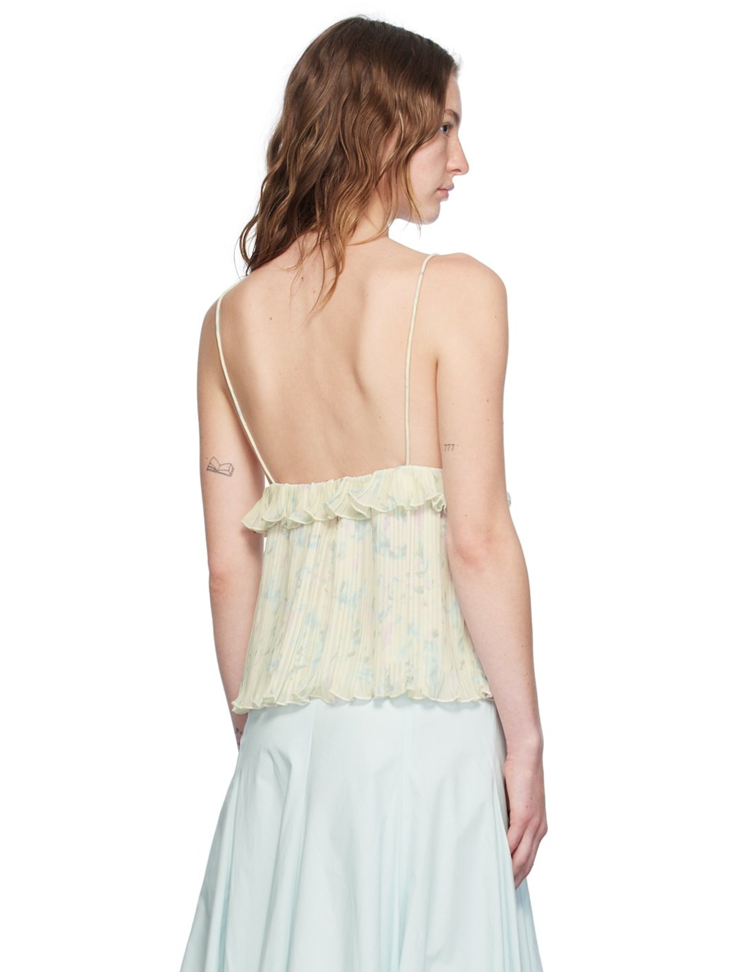 Off-White Floral Camisole - 3