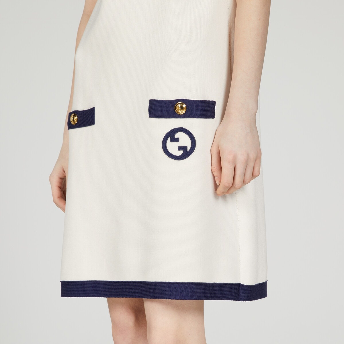 Cotton and silk blend dress - 3