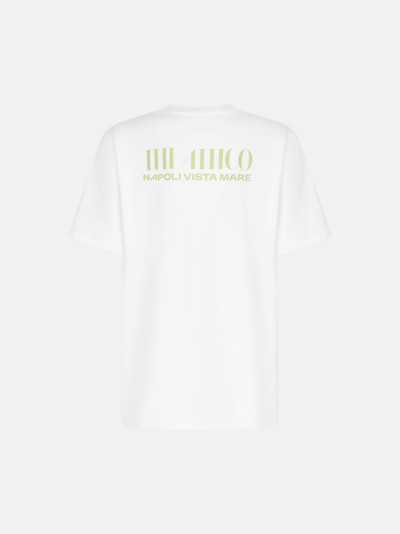 THE ATTICO ''NAPOLI VISTA MARE'' T-SHIRT WHITE, MILITARY GREEN AND BROWN outlook