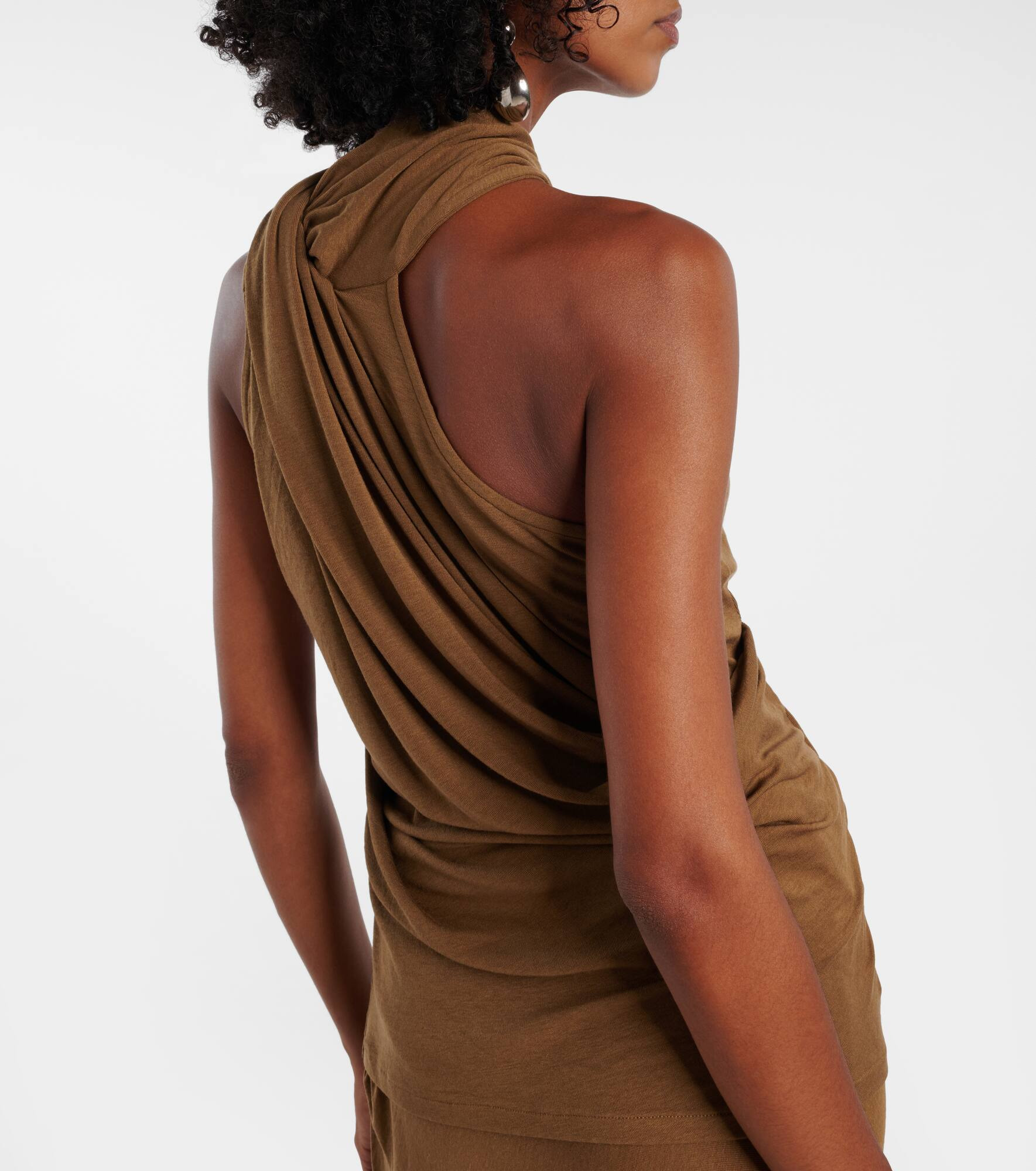 Draped jersey top - 6