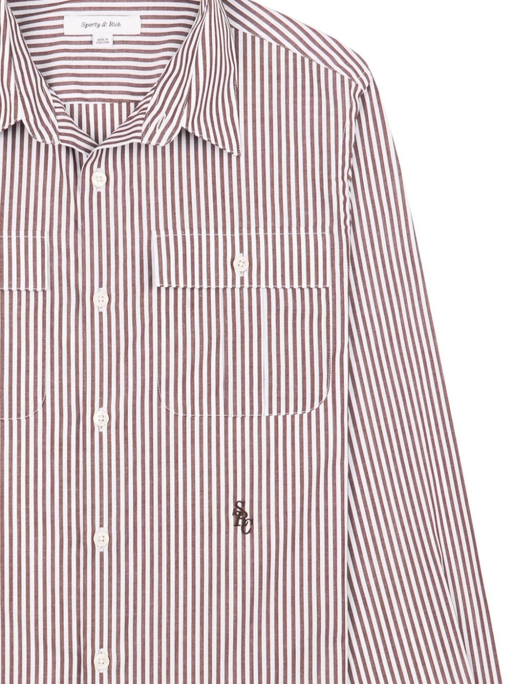 SRC Utility stripe-print cotton shirt - 2