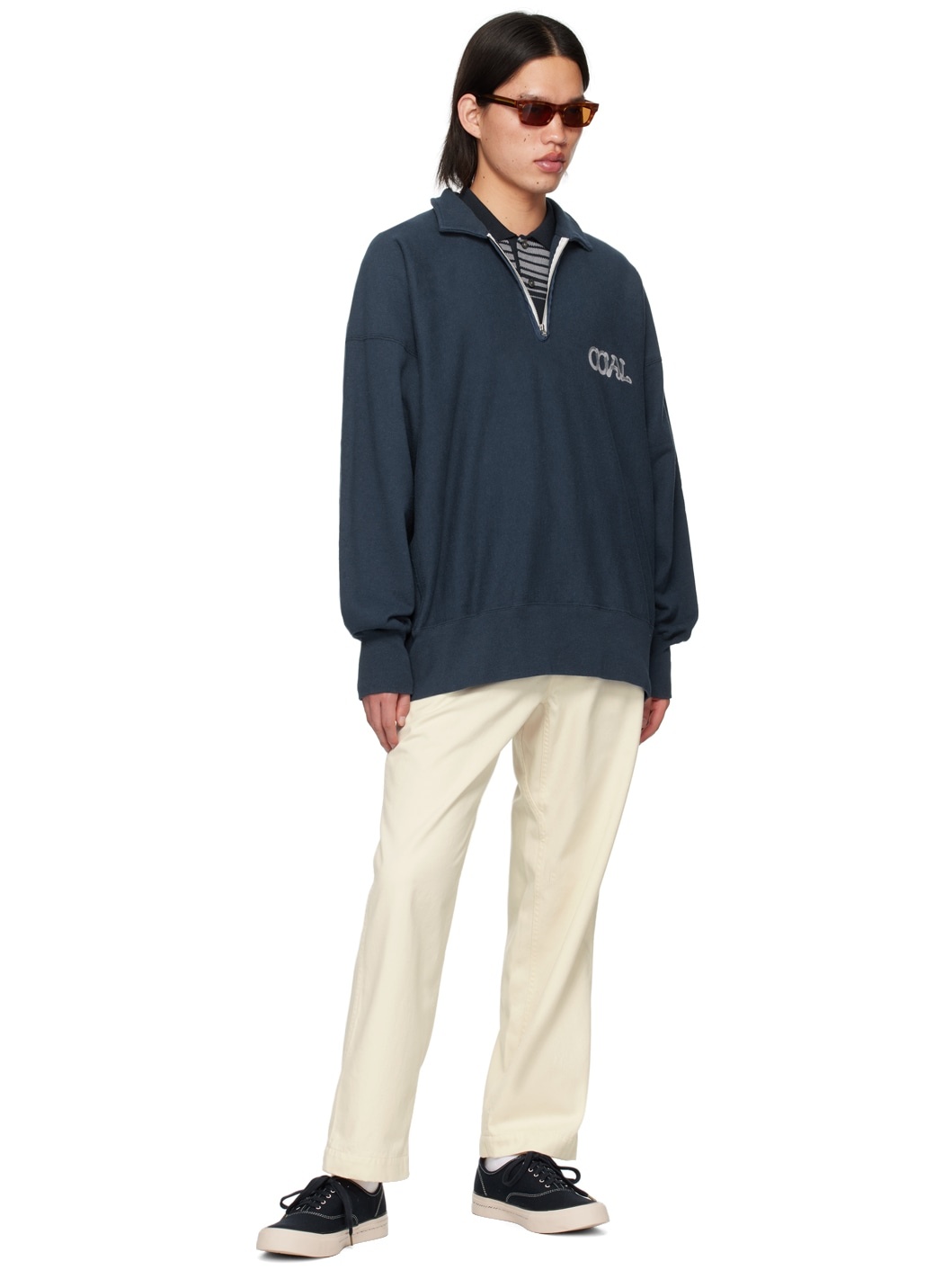 Navy Half-Zip Sweatshirt - 4