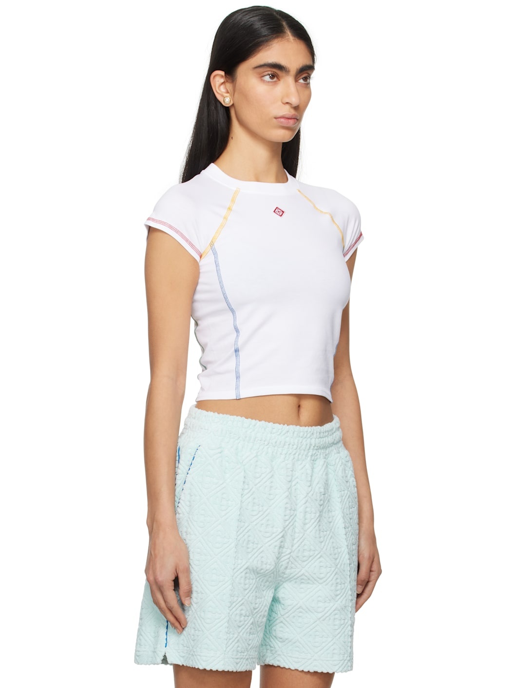 White Raglan Short Sleeve T-shirt - 2