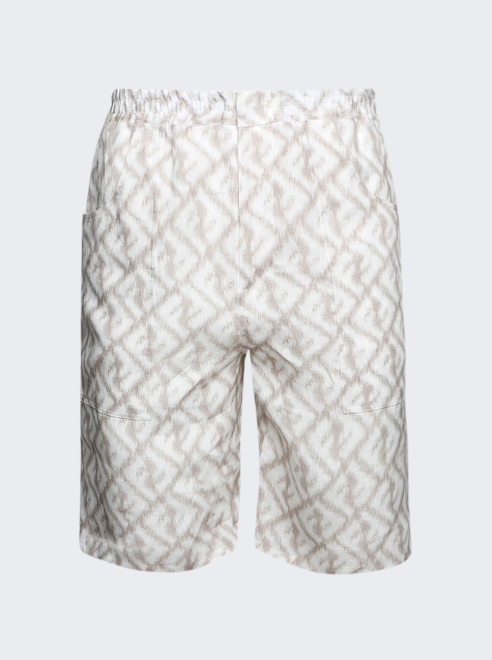 Linen FF Logo Shorts Nude - 1