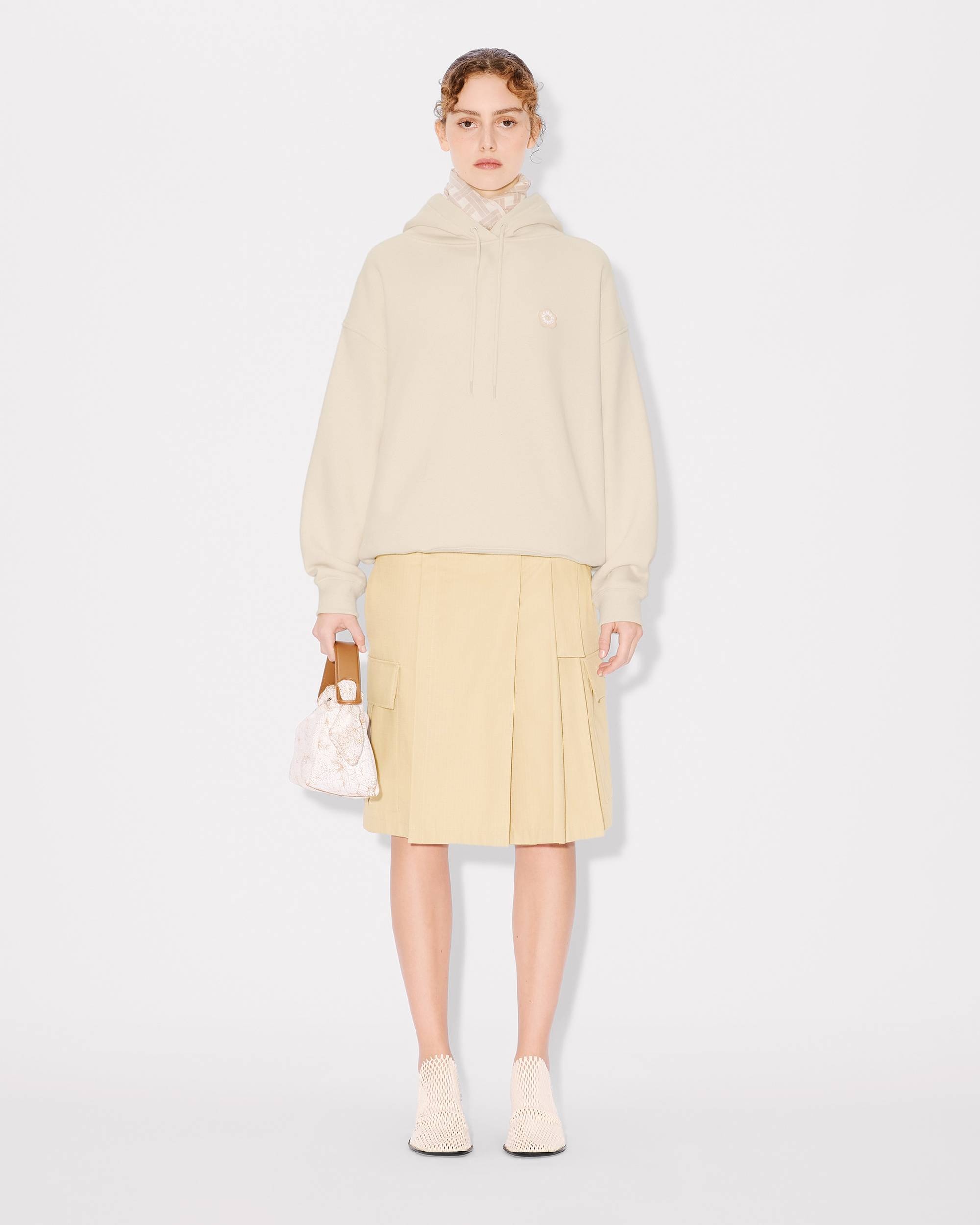 Asymetric skirt with cargo details in cotton - 3