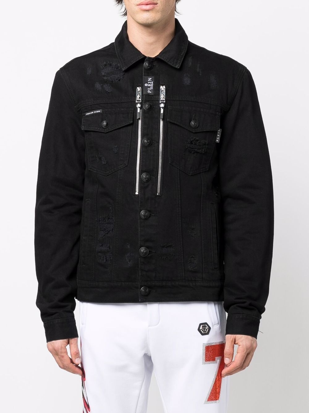 Gothic Plein denim jacket - 4