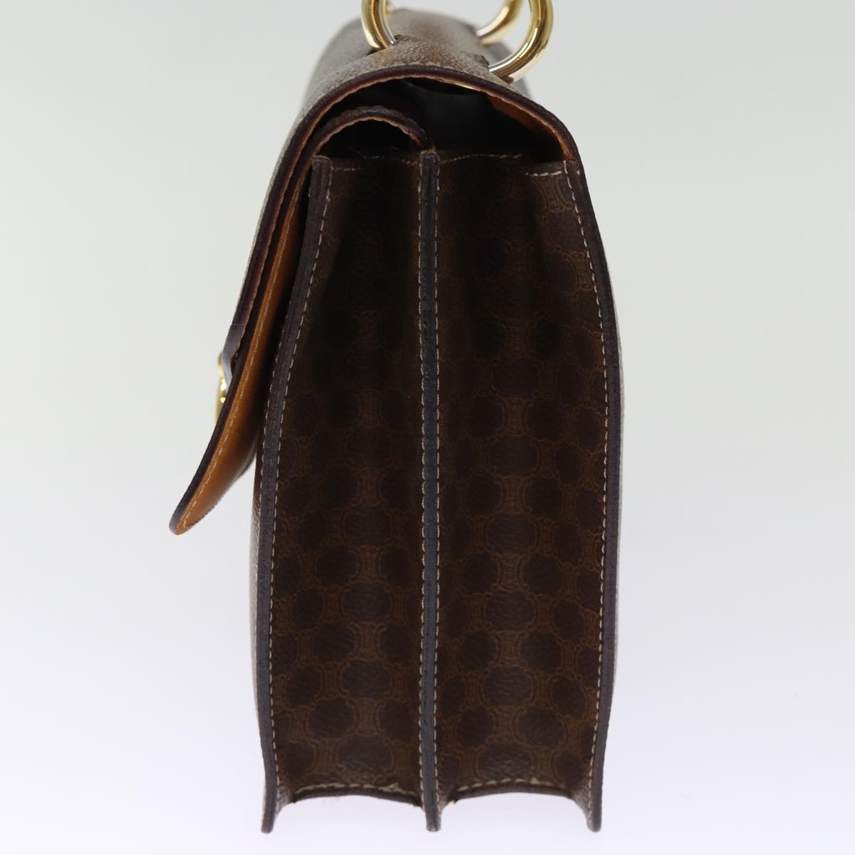 CELINE Macadam Canvas Hand Bag Pvc Brown - 4