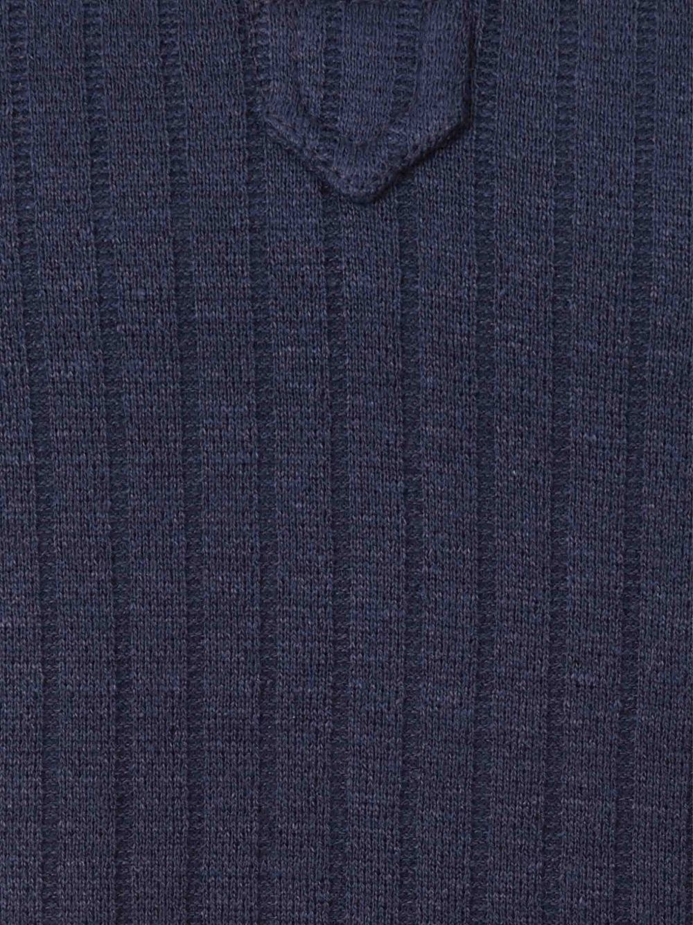 ribbed-knit polo shirt - 4
