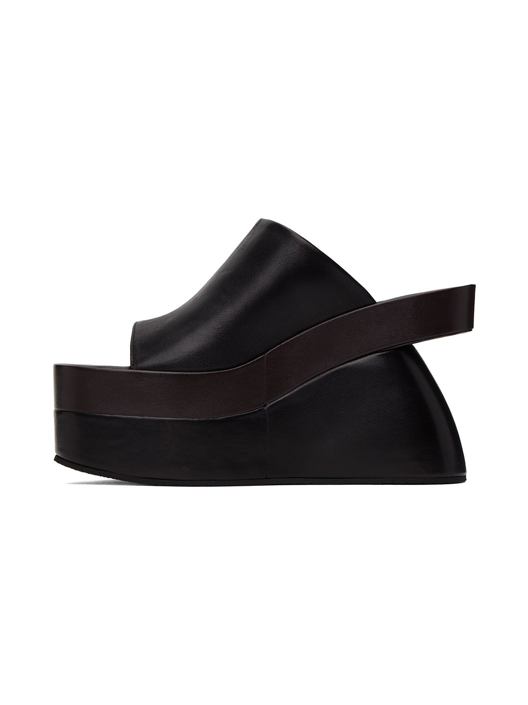 Black Platform Heeled Sandals - 3