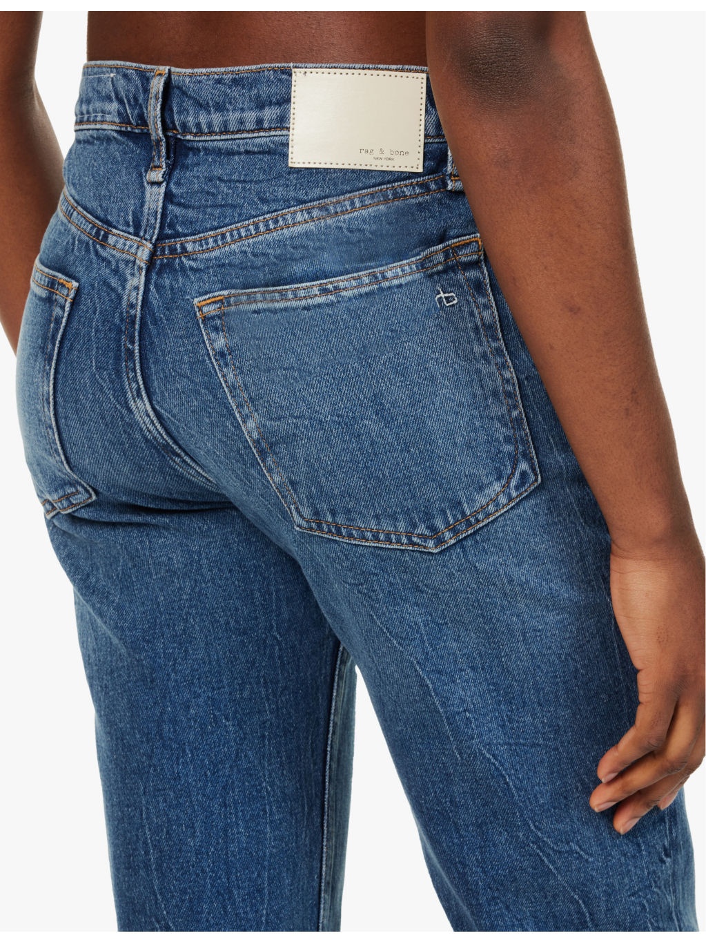 Harlow straight-leg mid-rise stretch-denim jeans - 6