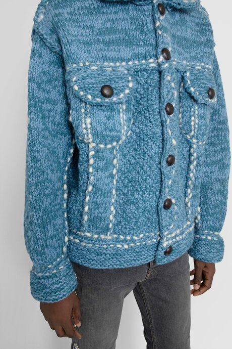 Kapital men's navy wool cowichan g hand - 4