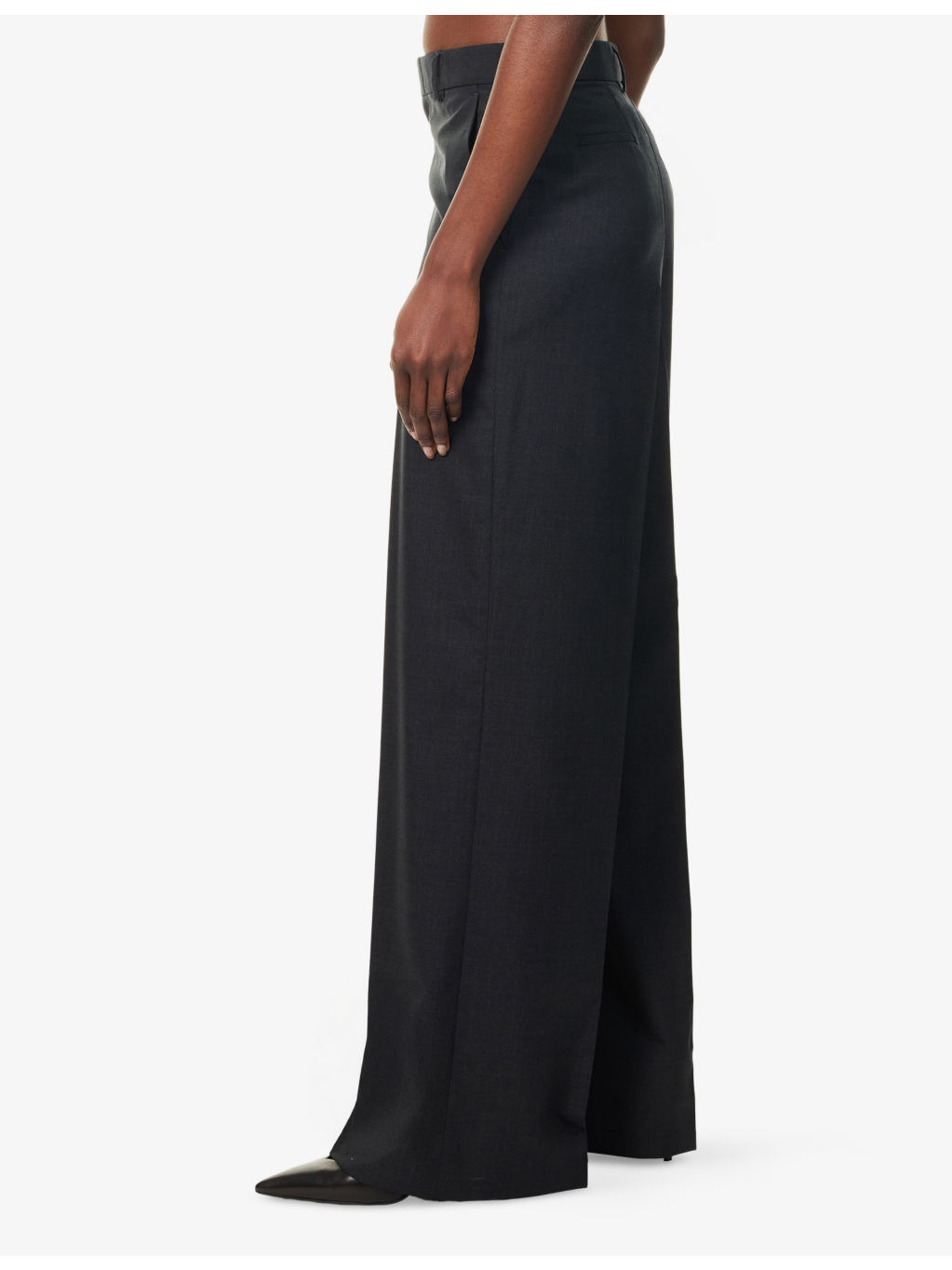 Relaxed-Fit Wide-Leg Wool Trousers - 3