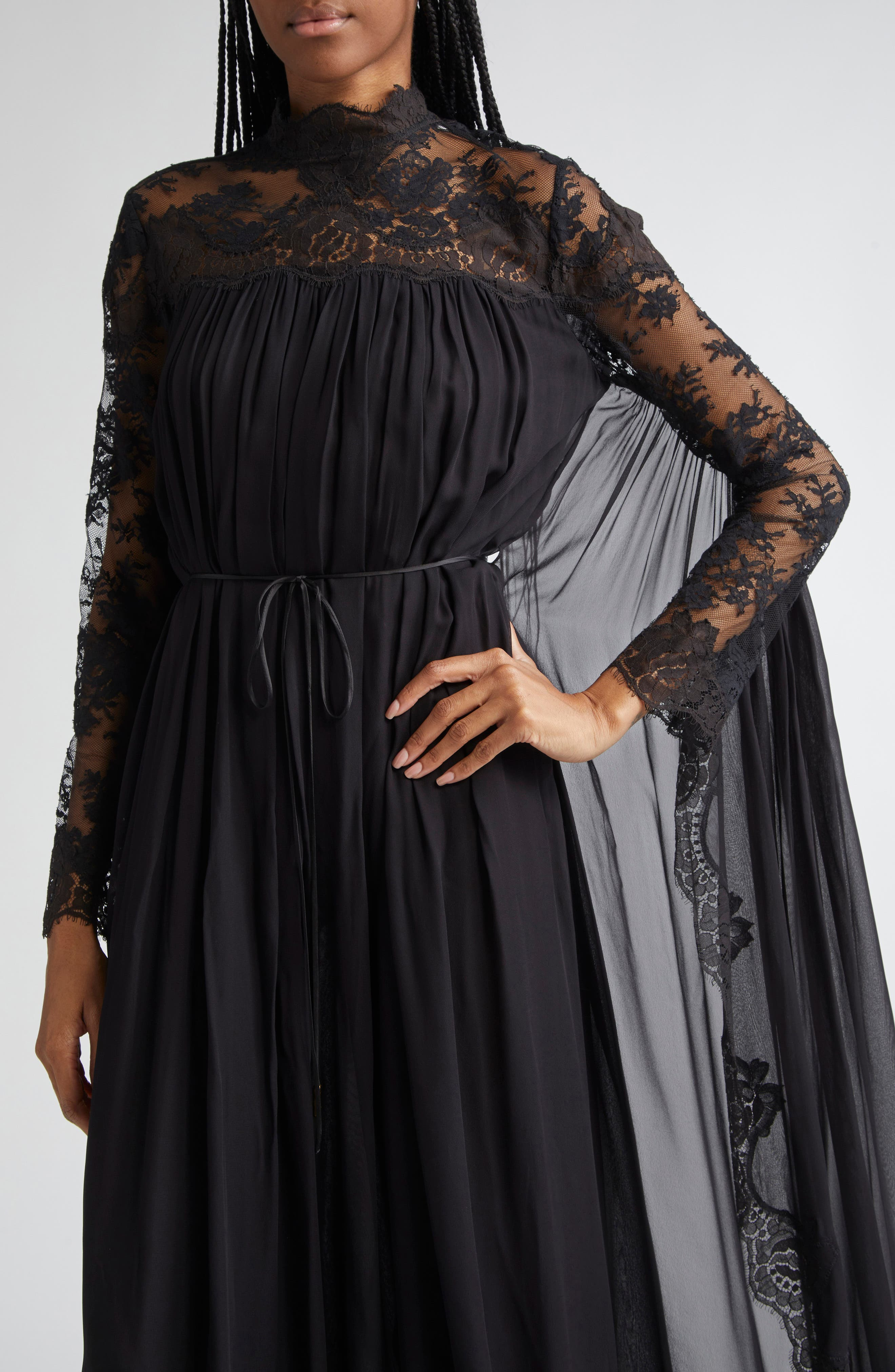 Zimmermann Hypnotic Batwing Sleeve Maxi Dress in Black at Nordstrom - 4