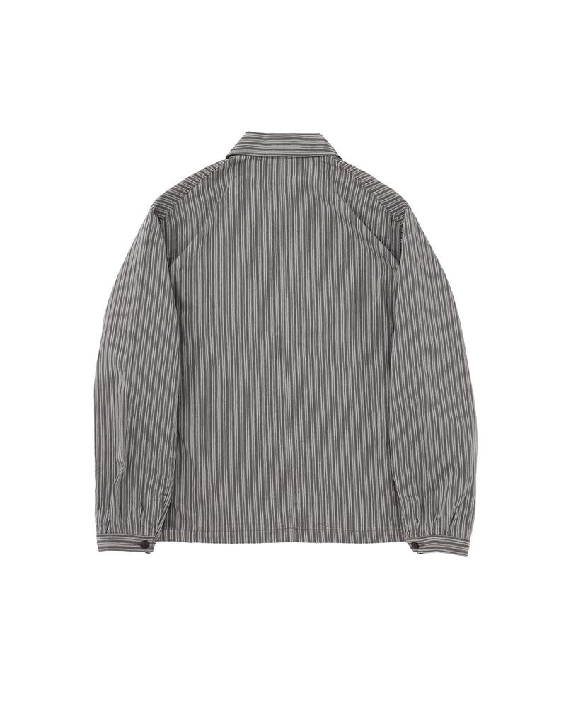 visvim TRAVAIL COVERALL STRIPE LT.GREY outlook