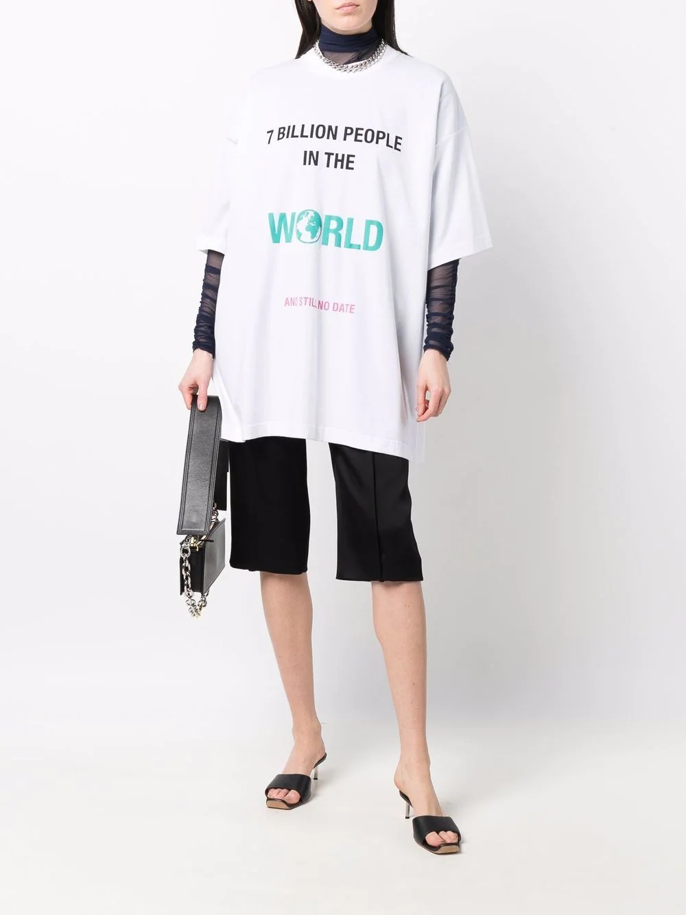 slogan-print short-sleeved T-shirt - 3