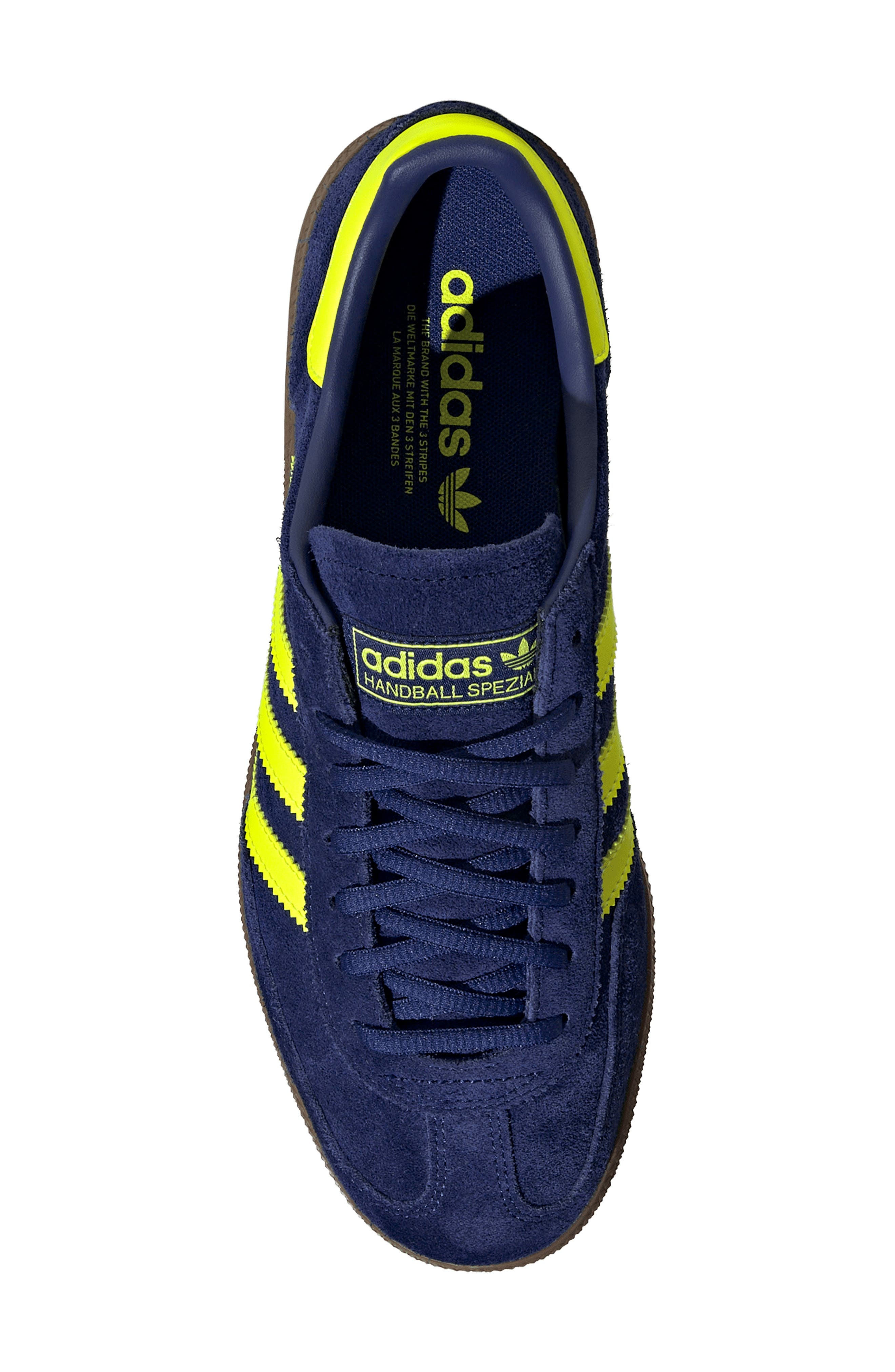 adidas Gender Inclusive Handball Spezial Sneaker in Blue/Yellow/Gold Metallic at Nordstrom - 4