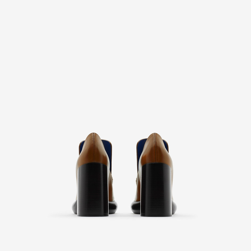 Leather Wedge Loafers 4