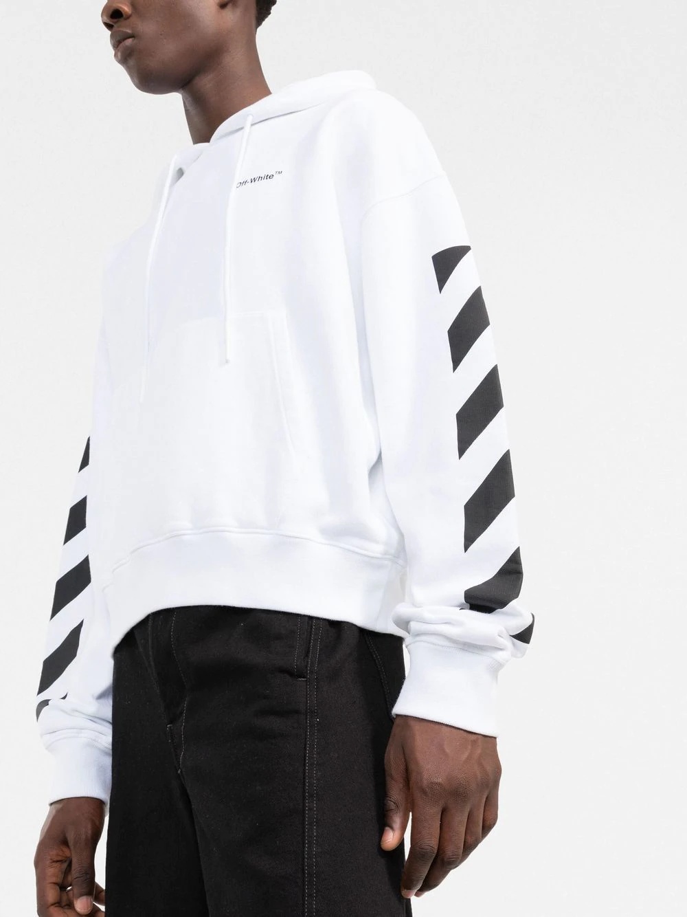 Diag-stripe hoodie - 3