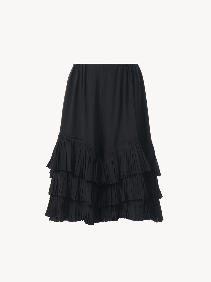 Chloé RUFFLED TIERED SHORTS IN CRÊPE DE CHINE outlook