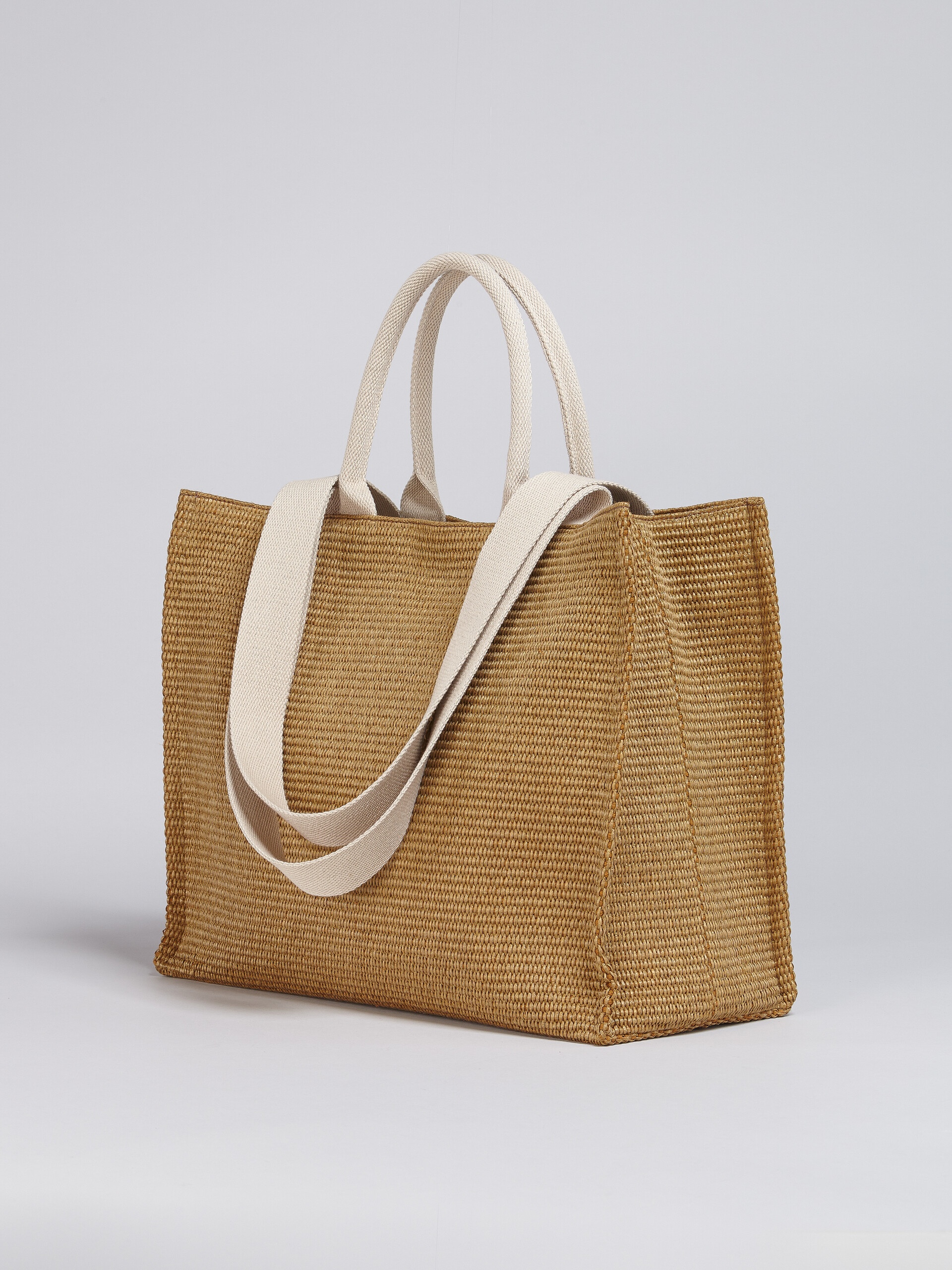 EMBROIDERED LOGO RAFFIA SUMMER SHOPPING BAG - 2