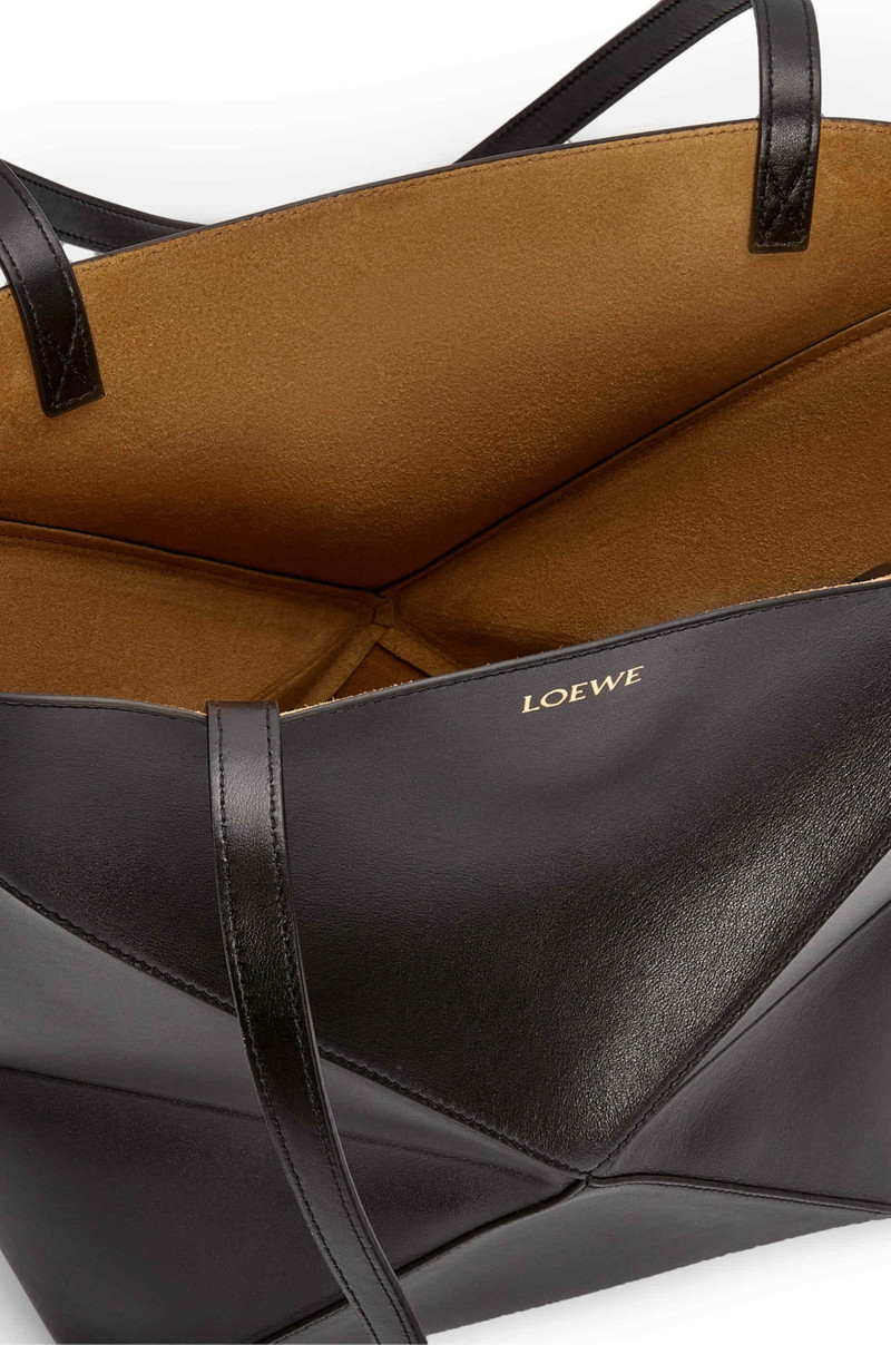 Puzzle Fold Tote in shiny calfskin 8
