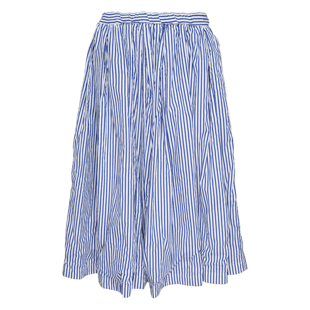 Cotton Broad Stripe Pattern Skirt - 1