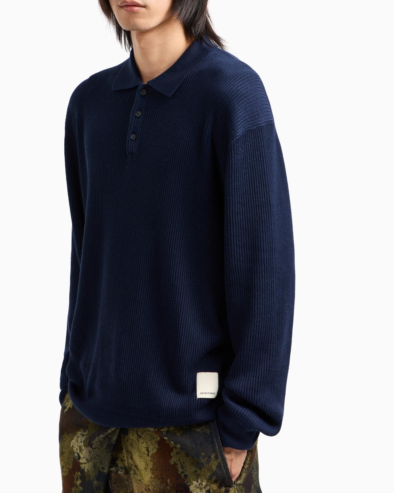 NEW YORK CAPSULE COLLECTION RIB-KNIT POLO SHIRT - 5