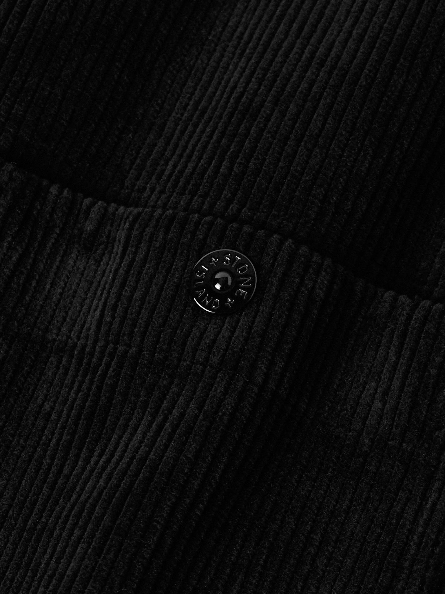 Logo-Appliquéd Cotton-Corduroy Overshirt Black - 4