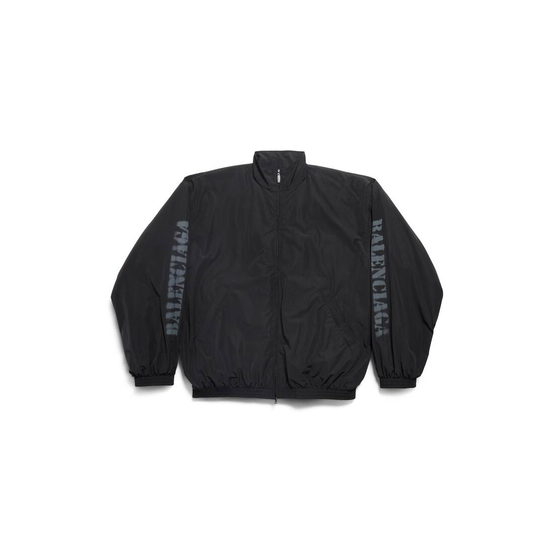 Men's Stencil Type Tracksuit Jacket in Black - 1