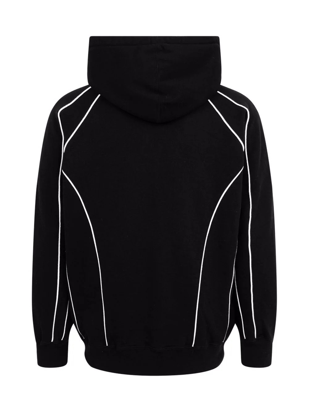 track paneled zip up hoodie - 2